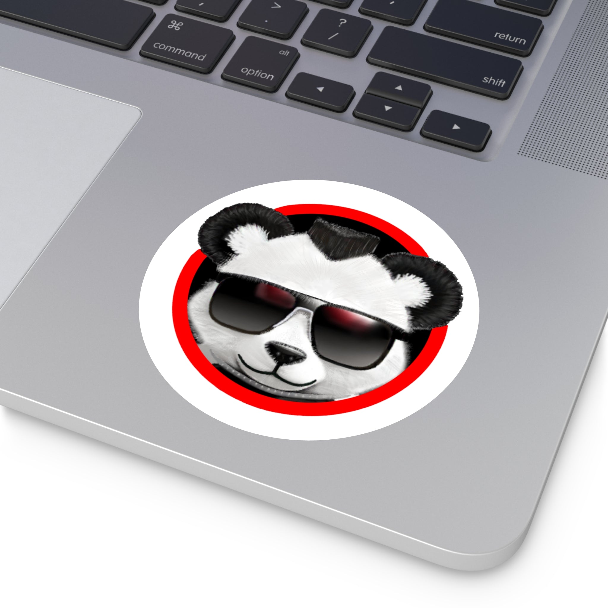 LiLTay Cool Panda Sunglasses Round Sticker — Indoor/Outdoor Durable Vinyl