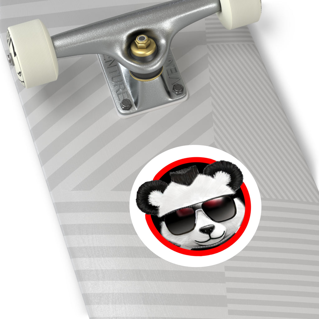 LiLTay Cool Panda Sunglasses Round Sticker — Indoor/Outdoor Durable Vinyl