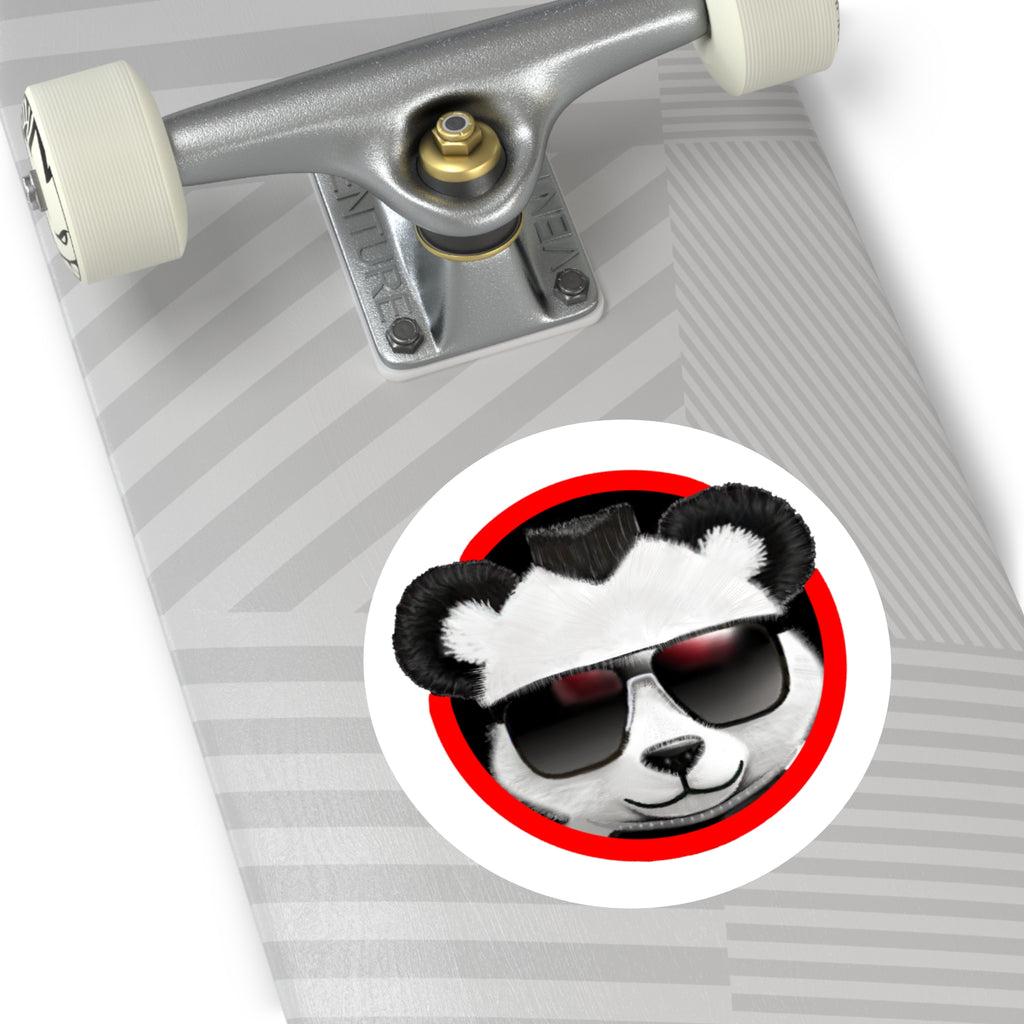 LiLTay Cool Panda Sunglasses Round Sticker — Indoor/Outdoor Durable Vinyl