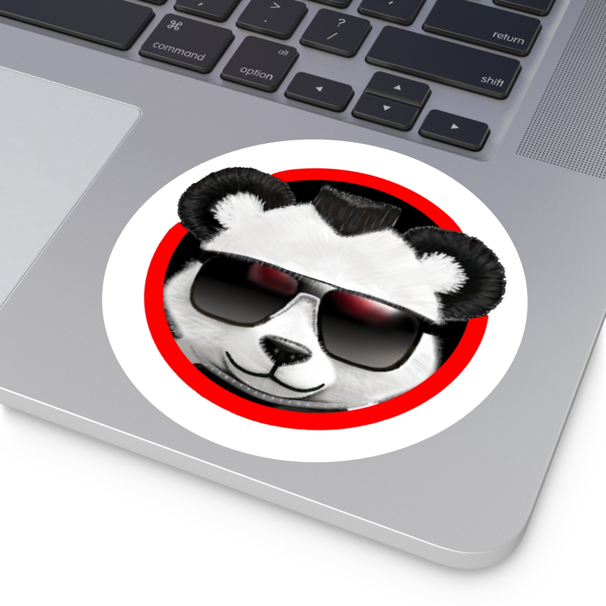 LiLTay Cool Panda Sunglasses Round Sticker — Indoor/Outdoor Durable Vinyl